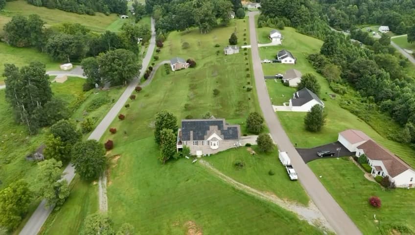 Roof and solar project viewed from above